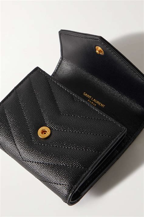 ysl leather quilted wallet|ysl wallet dupe.